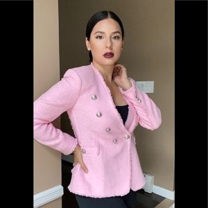 ZARA textured double BLAZER